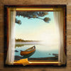 Morning Canoe Personalized Stretched Canvas - Medium