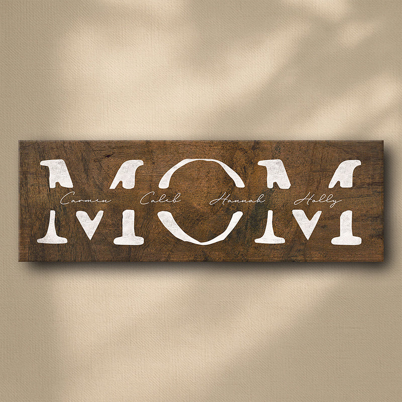 Lodge Mom Personalized Stretched Canvas - Small