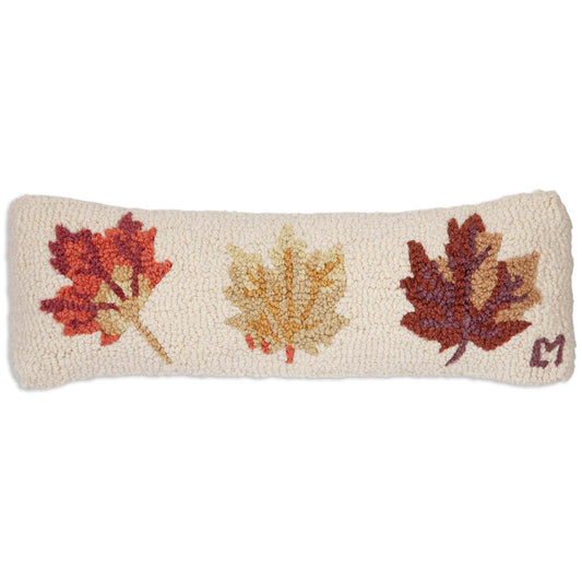 Autumn Leaves Hooked Pillow
