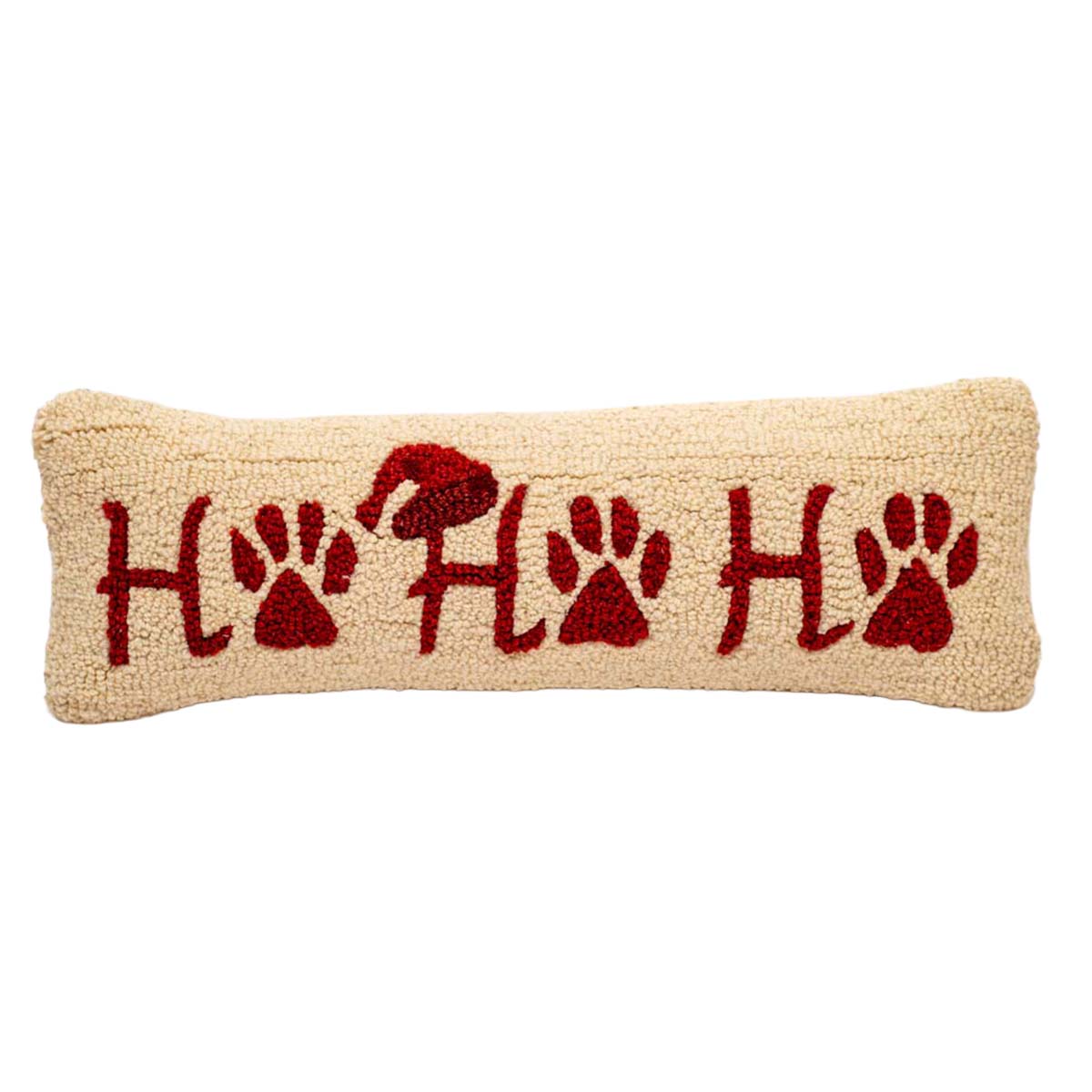 Santa Paws Hooked Pillow