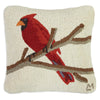 Crimson Cardinal Hooked Pillow