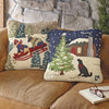 Dogsledding Hooked Wool Pillow