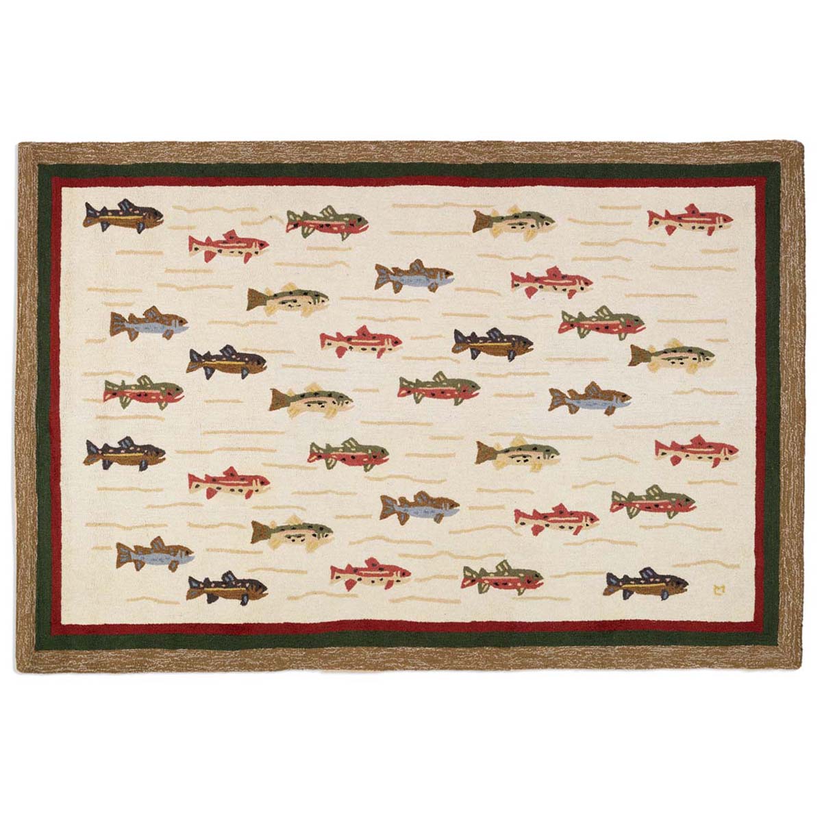 Seaside Catch Hooked Rug