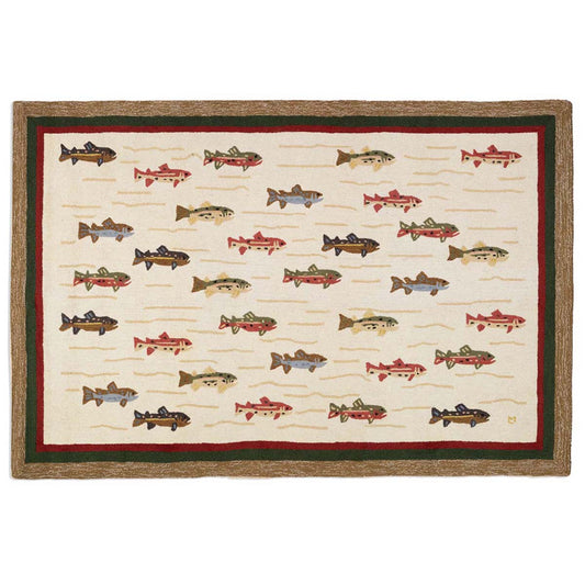 Seaside Catch Hooked Rug
