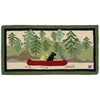 Canoe Dogs Hooked Rug