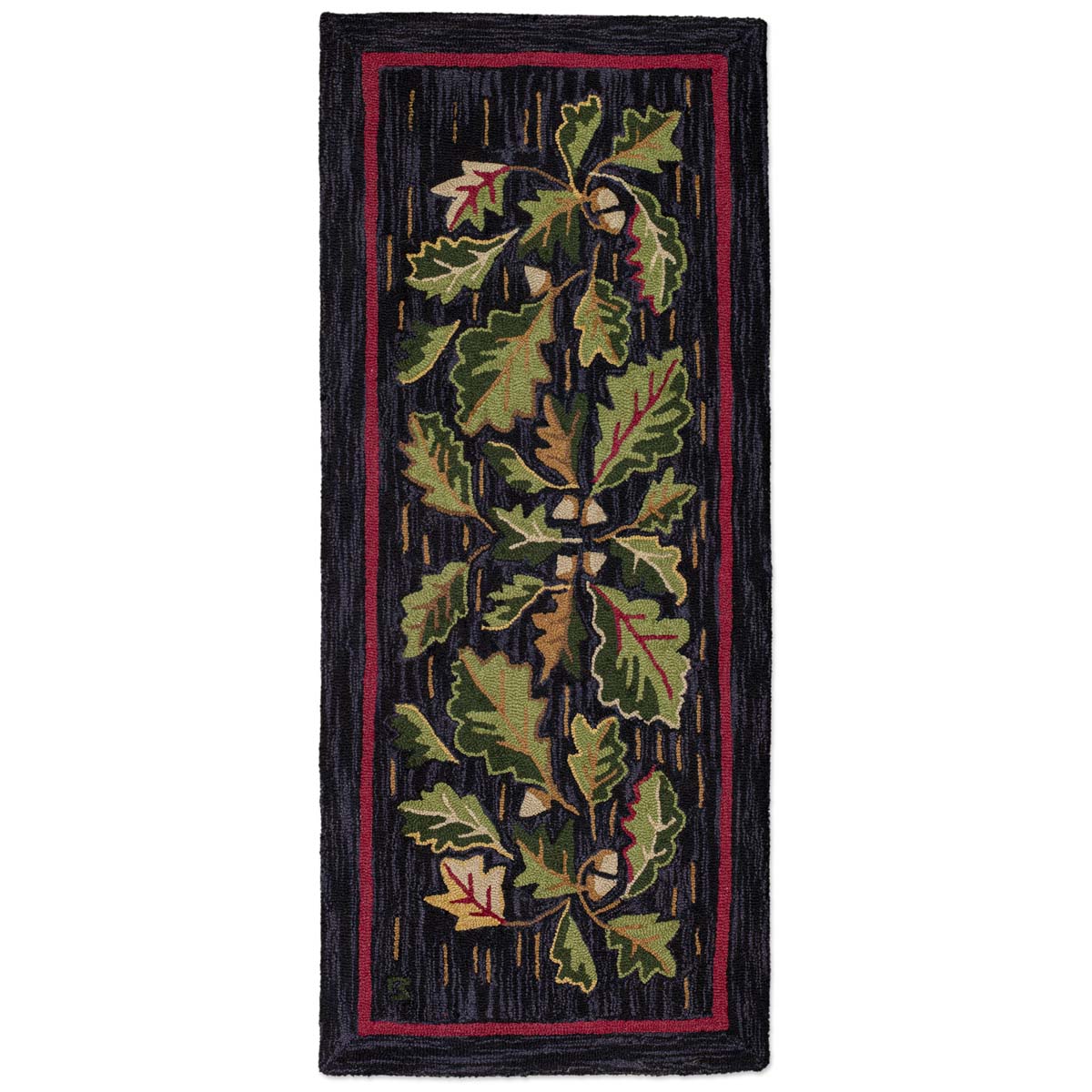 Acorn Medley Hooked Wool Rug - 3 x 6