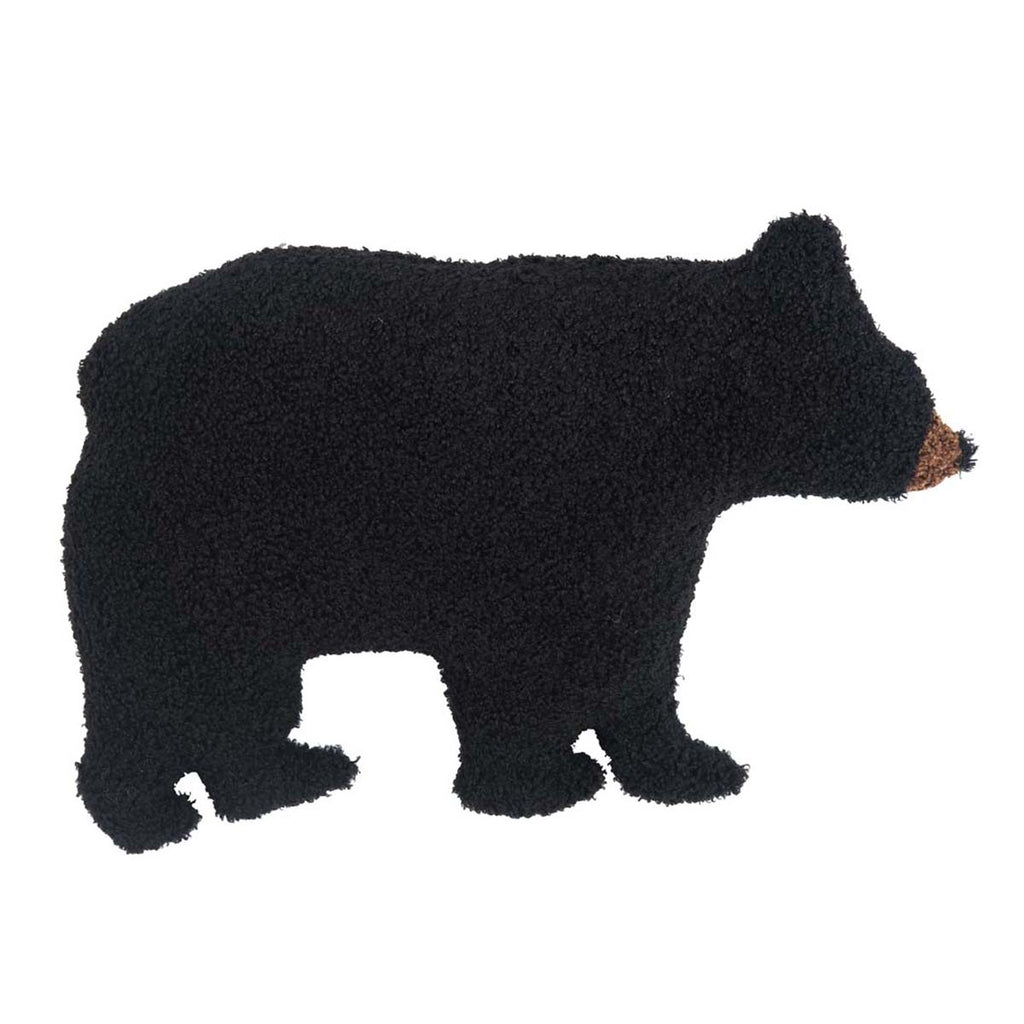 Black Bear Forest Shaped Pillow