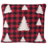Plaid Forest Trees Pillow