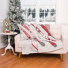 Red Skis Indoor/Outdoor Pillow