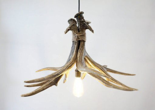 Forest Mule Deer 3 Antler Pendant
