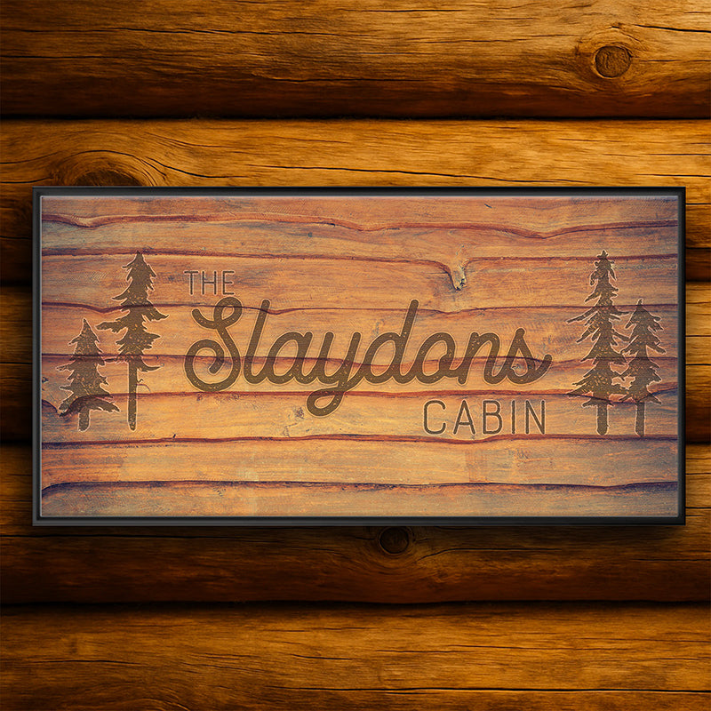 Pine Forest Personalized Framed Canvas