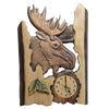 Majestic Moose Carved Wood Wall Clock - OVERSTOCK