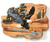 Eagle Carved Wood Wall Hanging