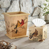 Cardinal Perch Wood Tissue Box