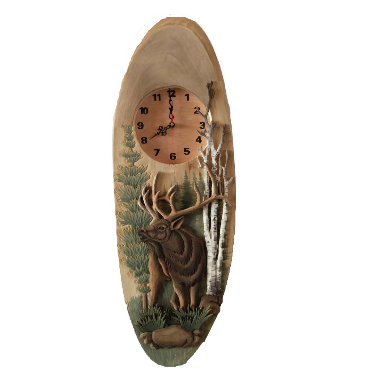 Black Forest Decor Calling Elk Wall Clock