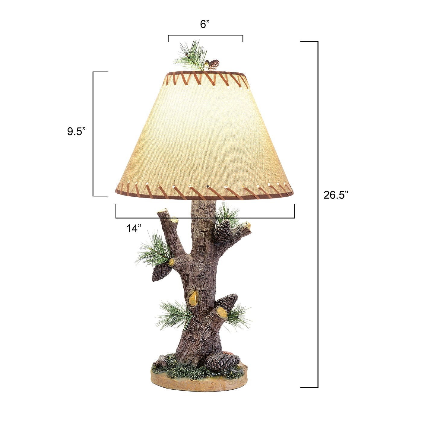 Woodlands Pinecone Lamp