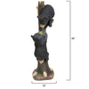 Two Black Bears Climbing Sculpture - Large