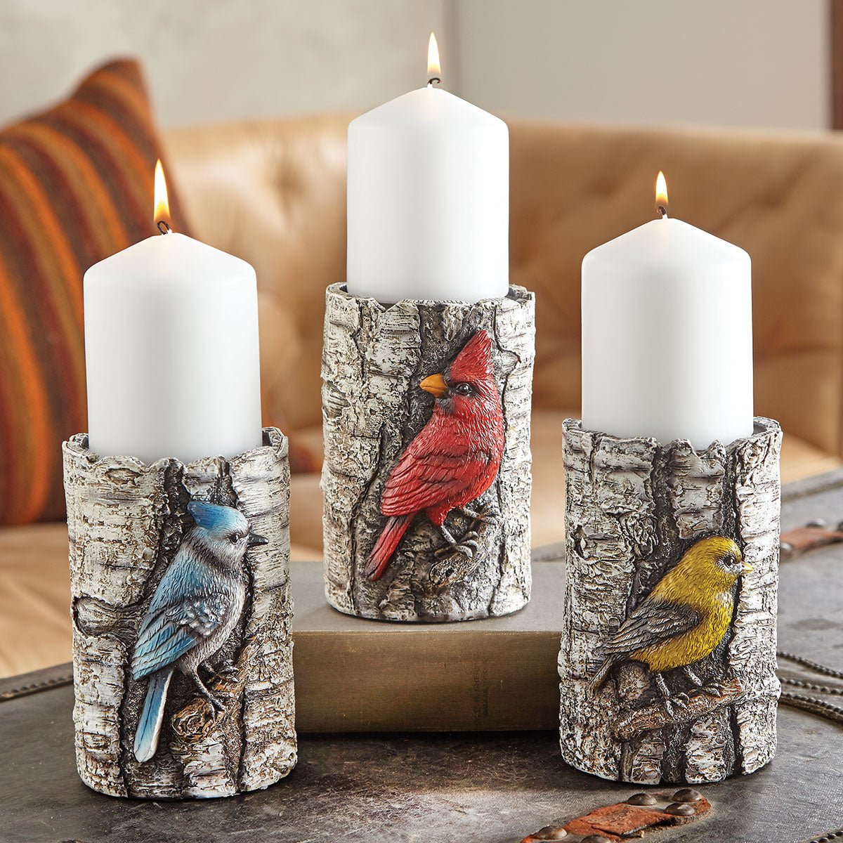 Birchwood Cardinal Candle Holder