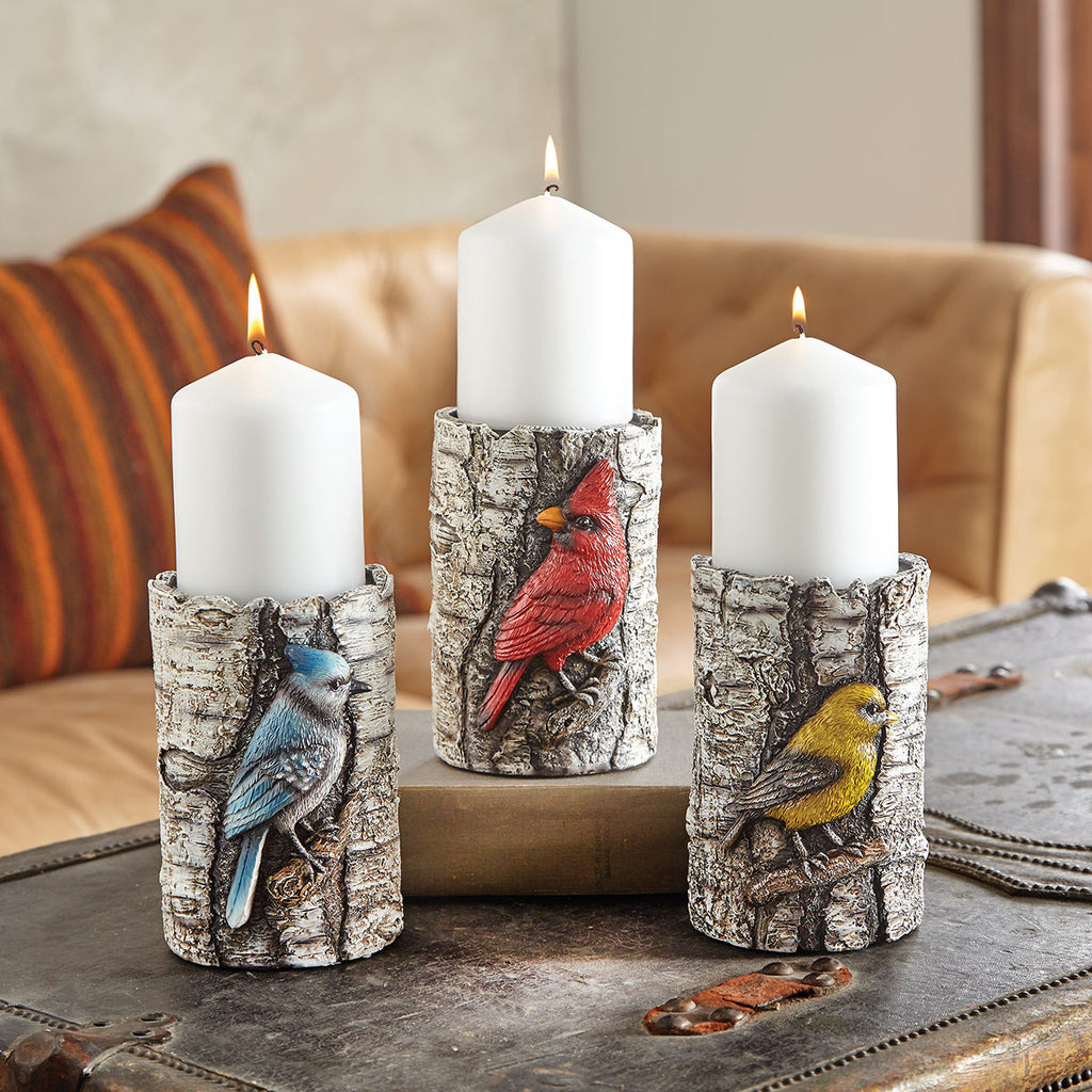 Birchwood Cardinal Candle Holder