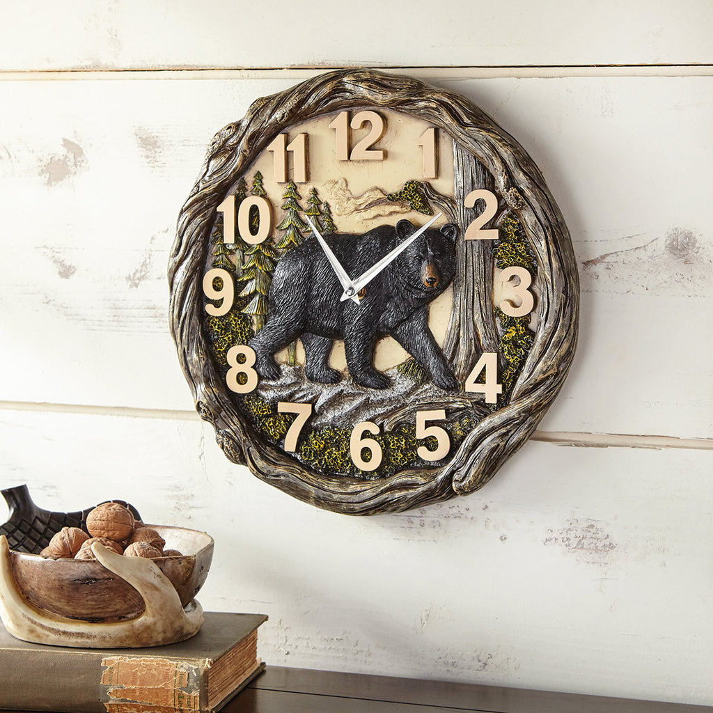 Bear Forest Wall Clock