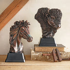 Old West Buffalo Bust Sculpture - SALE