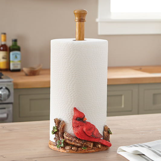 Crimson Cardinal Paper Towel Holder