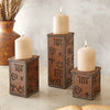 Cowboy Brands Leather Candle Holder - Large