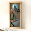 3-D Wolf Ridge Metal Wall Art