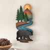 3-D Bear Stroll Metal Wall Art