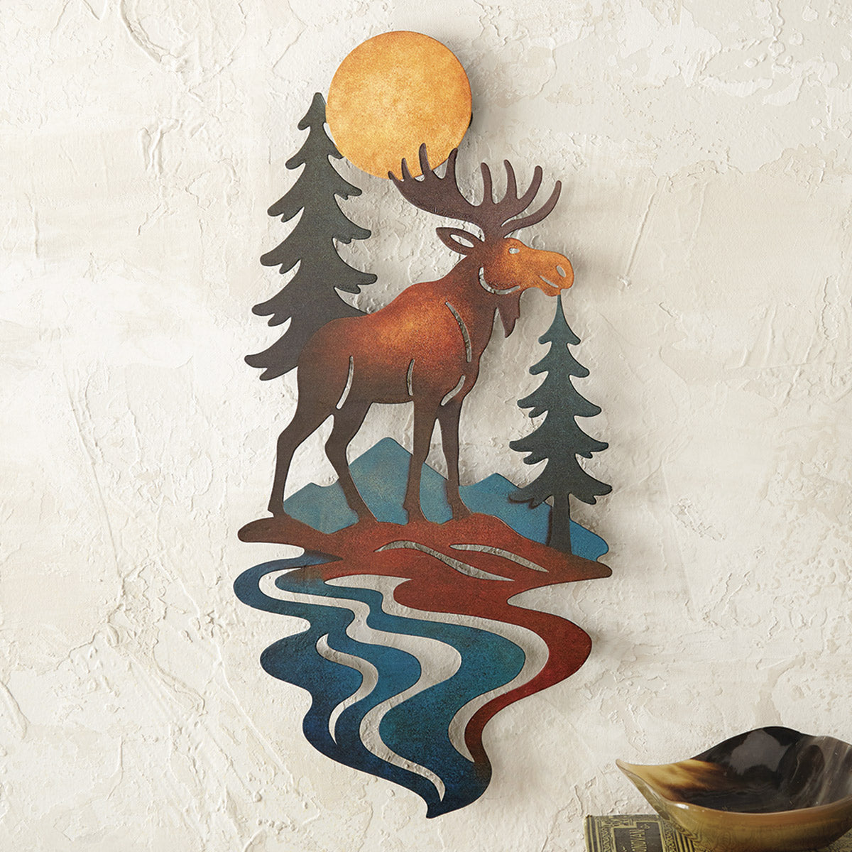 Majestic Moose Metal Wall Art