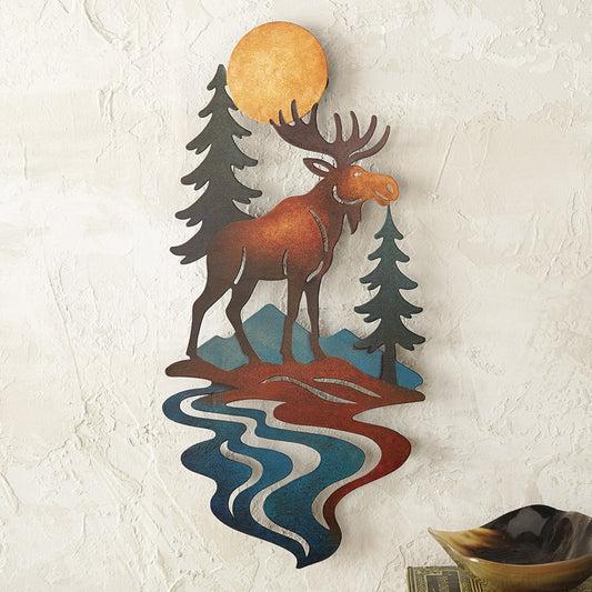 Majestic Moose Metal Wall Art