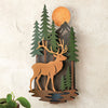 3-D Elk Forest Metal Wall Art