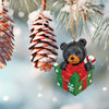 Holiday Gift Bear Tree Ornament