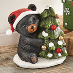 Holiday Tree & Santa Bear Figurine