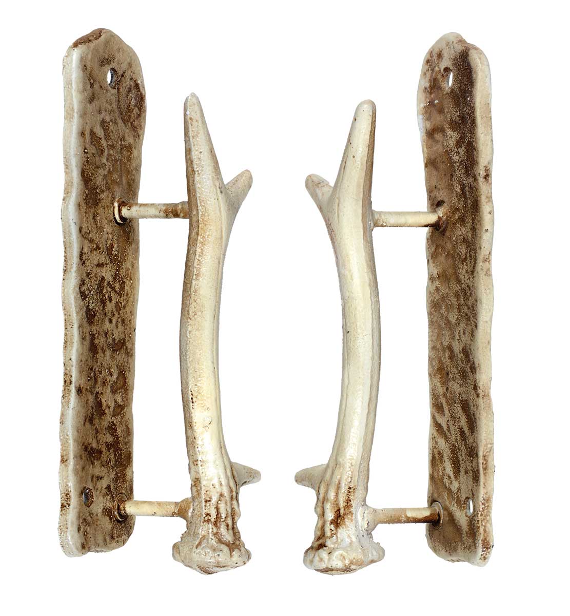 Metal Antler Door Pulls - Set of 2