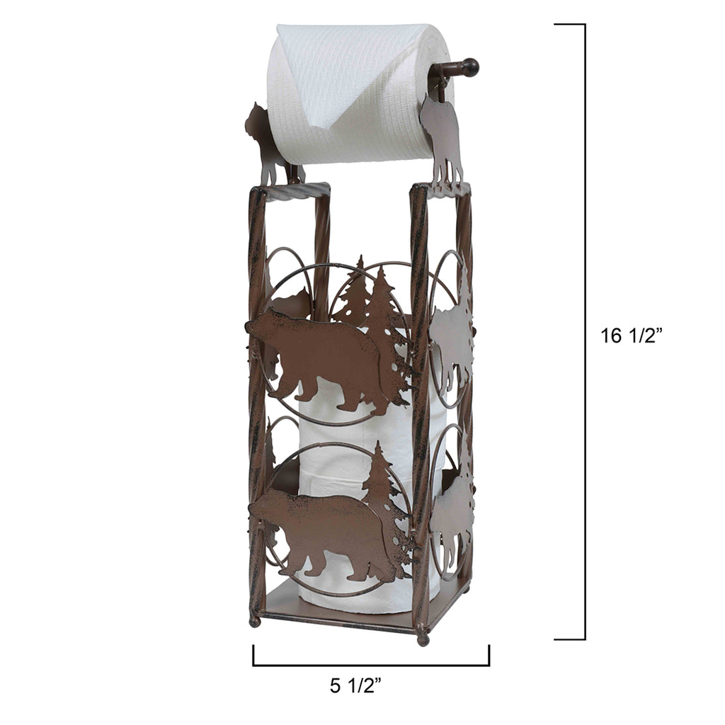 Pine Tree & Bears Toilet Paper Stand