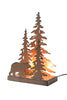 Pine Forest Bear Metal Art Light