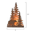 Pine Forest Bear Metal Art Light