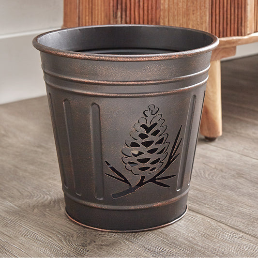 Pinecone Ridge Metal Waste Basket