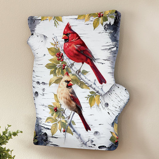 Cardinal & Birch Metal Wall Art