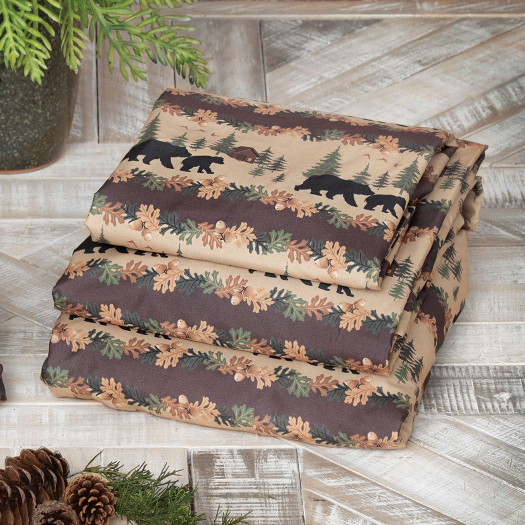 Cozy Cabin Bears Sheet Sets