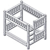 Log Bunk Bed - Full/Full (Ladder Left)