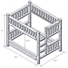 Log Bunk Bed - Full/Full (Ladder Left)
