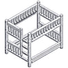 Log Bunk Bed - Full/Full (Ladder Right)