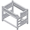 Log Bunk Bed - Full/Queen (Ladder Left)