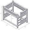 Log Bunk Bed - Full/Queen (Ladder Left)
