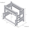 Cedar Log Bunk Bed - Twin/Full - Left Ladder