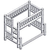 Cedar Log Bunk Bed - Twin/Full - Right Ladder