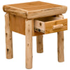 Cedar Log One Drawer Nightstand