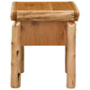 Cedar Log One Drawer Nightstand